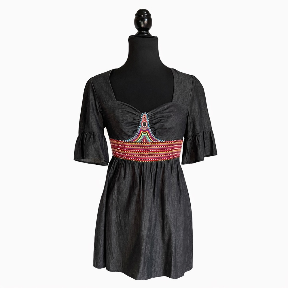 VaVa by Joy Han - Black Beaded Bodice Mini Dress | Size Medium